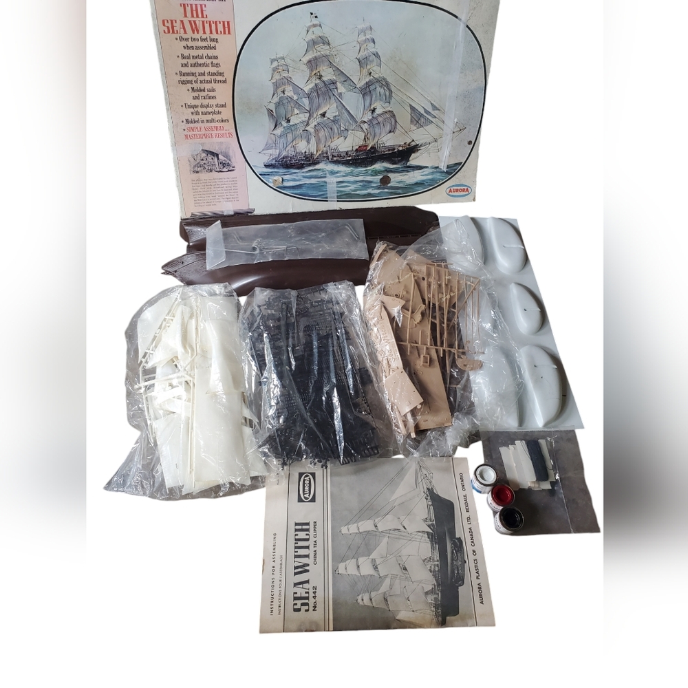 Vintage model ship kit. The sea witch 1966